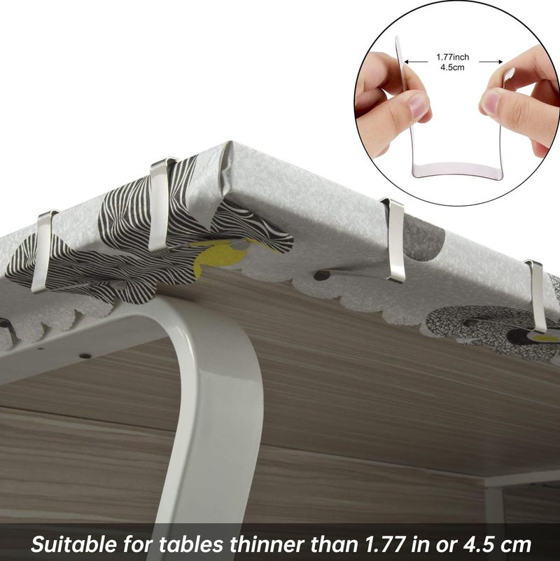 TriPole Tablecloth Clips 32 Pack Picnic Table Clips, Stainless Steel Table Cloth Holder Clips for Outdoor Tables, Metal Tables Cover Skirt Clamps for Camping Dining Wedding Graduation Party Essential - Image 2